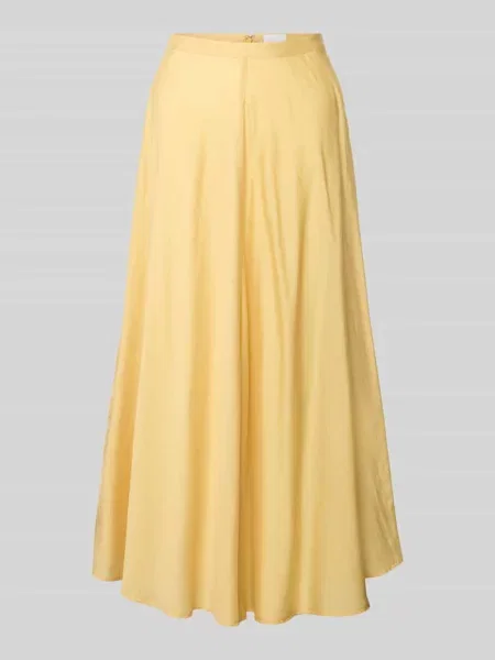 Spódnica midi z tyłu zapinana na błyskawiczny Jake*s Collection żółta