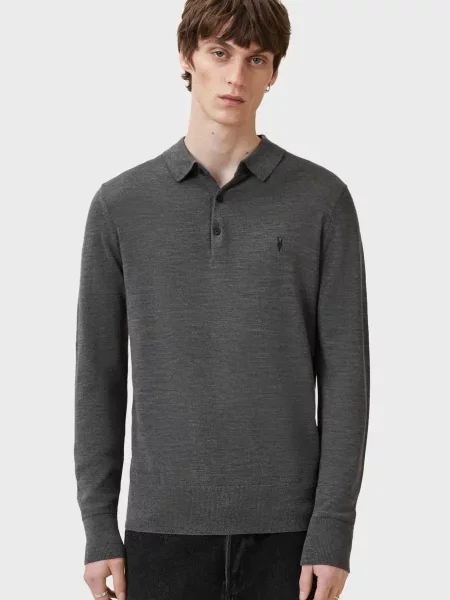 Шерстяной свитер Allsaints серый