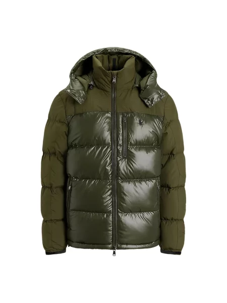 Kurtka pikowana z wyhaftowanym logo Polo Ralph Lauren zielony