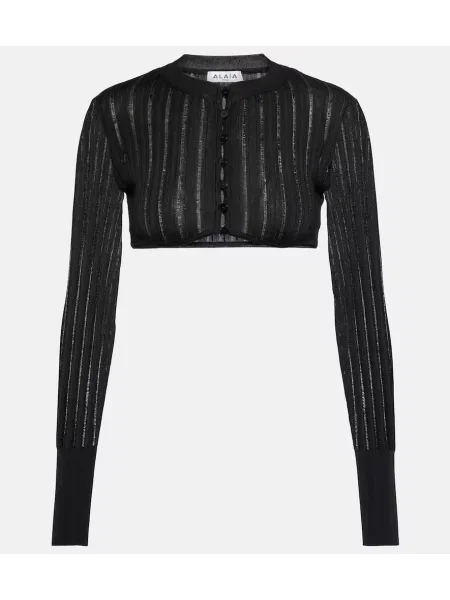 Cropp cardigan Alaïa tricotate negru