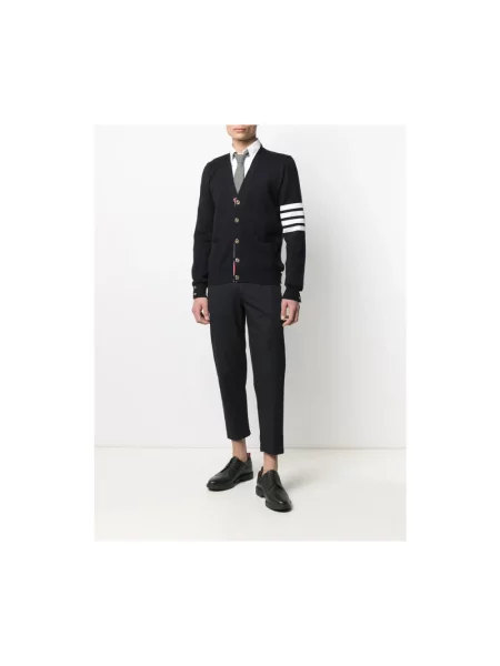 Kardigan Thom Browne z dekoltem w serek niebieski