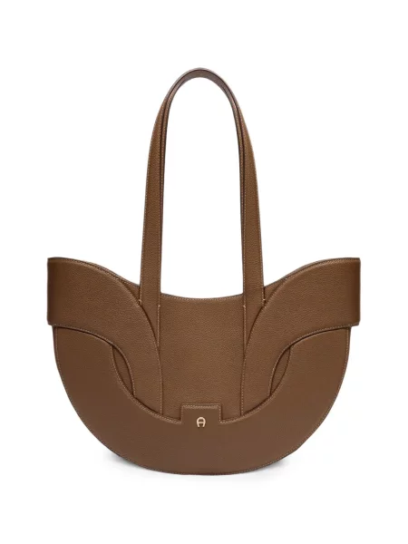 Geantă shopper Aigner din piele maro