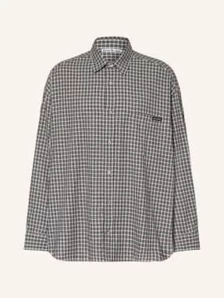 Acne Studios Flanelová Košile Loose Fit černá bílá
