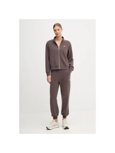 Spodnie Emporio Armani Ea7 do biegania brązowe