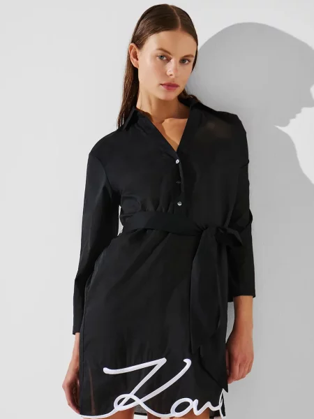 Obleka Karl Lagerfeld črna