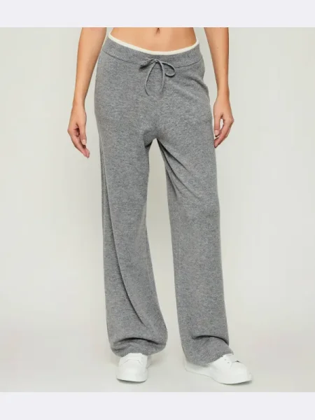 Pinko Gyapjú kötött nadrágok VERAGUAS | Relaxed fit kasmír hozzáadásával szürke