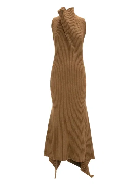 Rochie midi Victoria Beckham drapată până la genunchi de costum