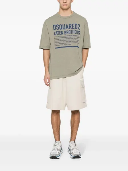 Raštuotas marškinėliai Dsquared2 žalia