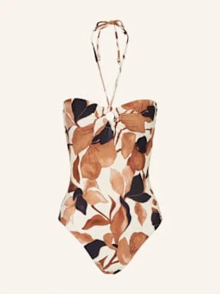 Seafolly Strój Kąpielowy Bandeau Secret Garden schwarz czarny