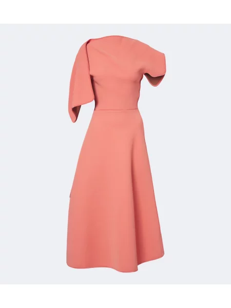 Rochie midi Maticevski asimetrică drapată roz