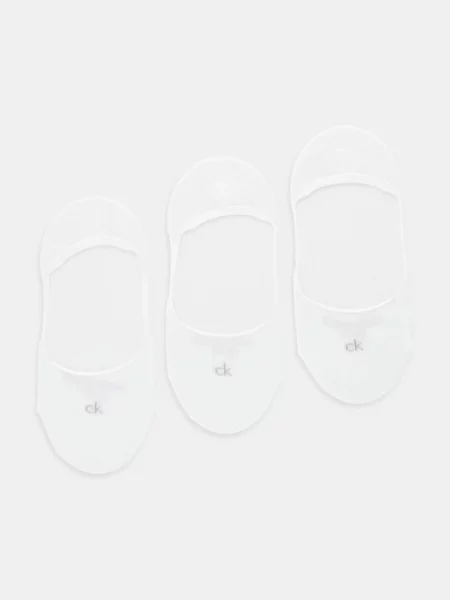 Чорапи Calvin Klein 3 чифта бяло