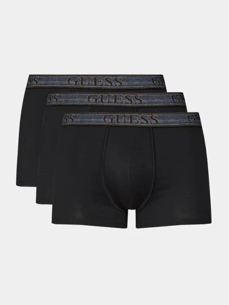 Guess Комплект 3 чифта боксерки черен