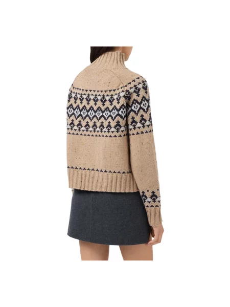 Sweter Mc2 Saint Barth wełniany beżowy