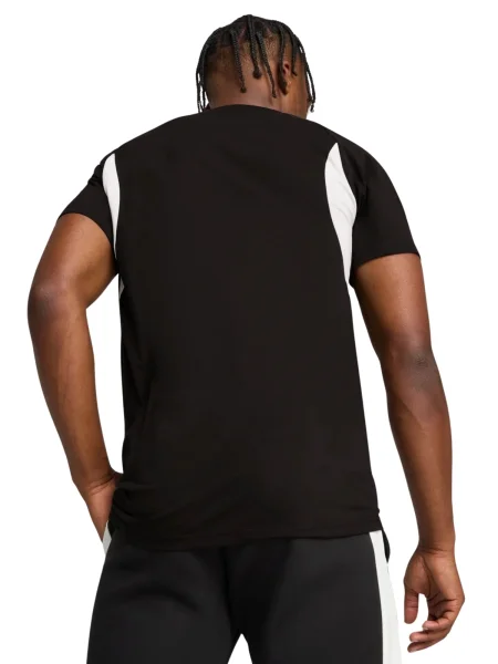 PUMA Tricou TeamEvostripe negru alb