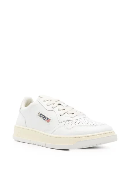 Sneakerși Autry din piele de căprioară alb