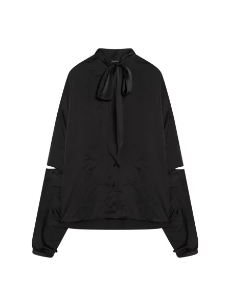 Lniana koszula Balenciaga czarna
