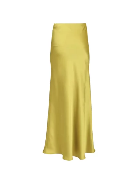 Fusta maxi Al Duca D’aosta 1902 din satin galben