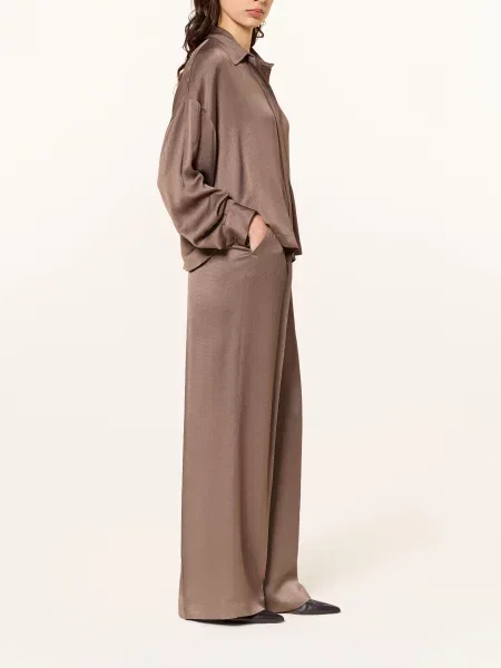 Peserico Spodnie Z Materiału Typu Marlene braun brązowe