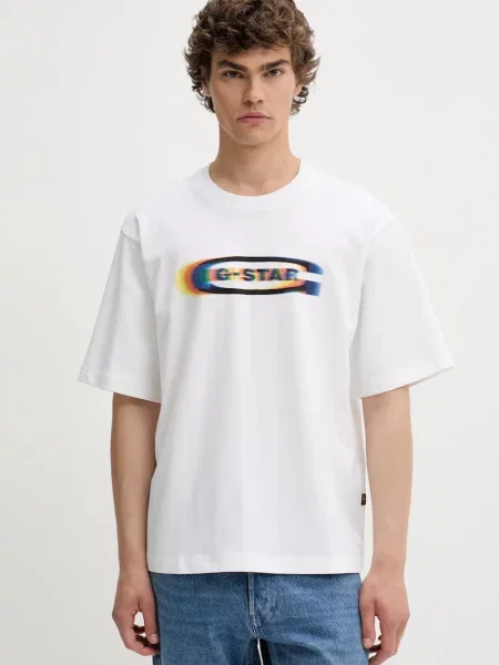 G-Star t-shirt z nadrukiem biały