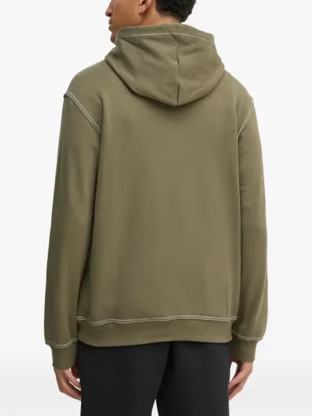Hanorac cu glugă Adidas cu broderie verde