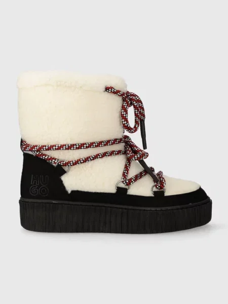 HUGO cizme de iarna Jelissa alb