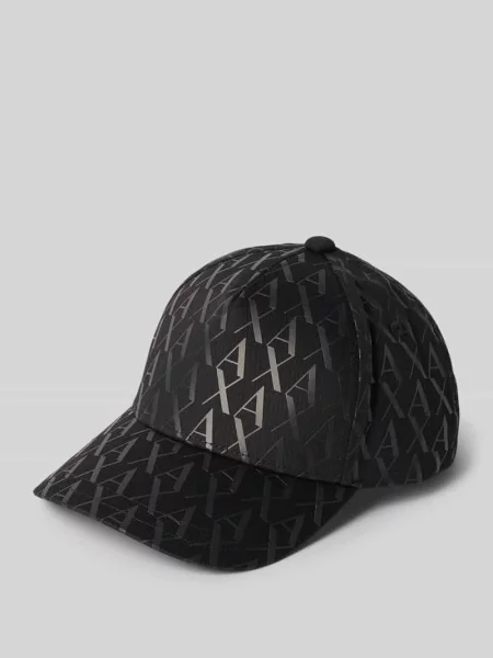 Armani Exchange czapka z daszkiem wzorzysta czarny