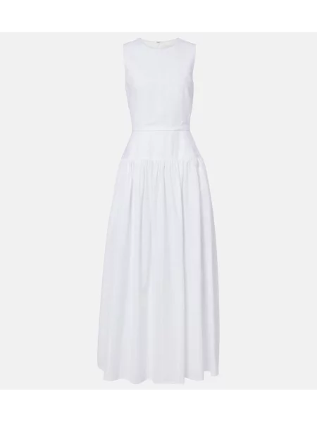 Rochie maxi Loulou De Saison din poplin alb