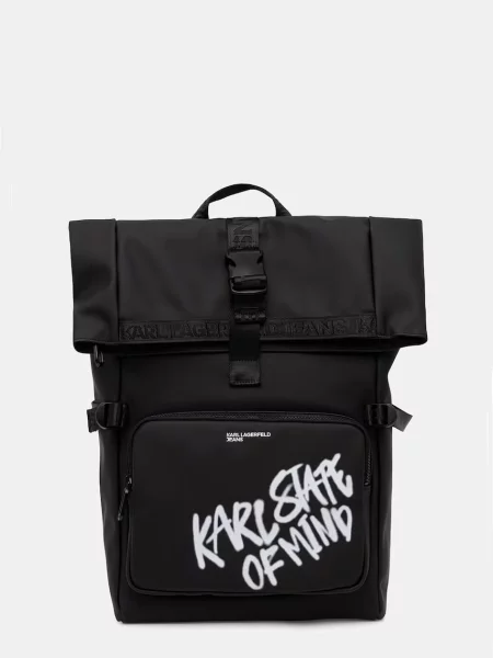 Karl Lagerfeld Jeans rucsac pentru bărbați cu imitație de piele alb
