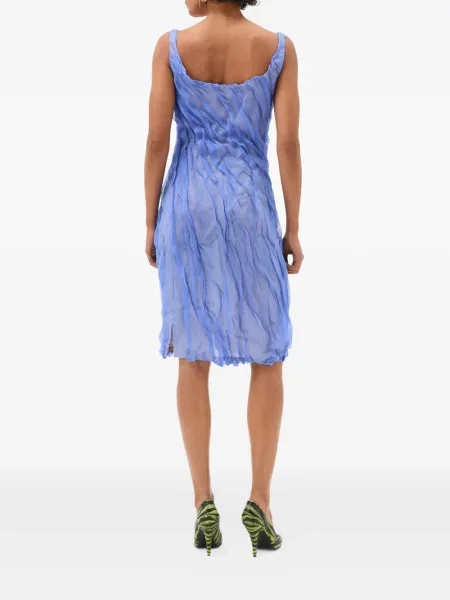 Rochie mini Versace plisată de costum albastru