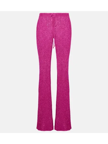 Pantaloni Bananhot tricotate roz