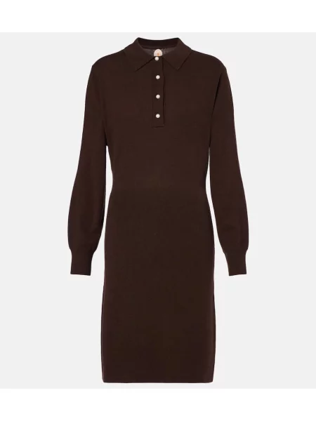 Rochie Jardin Des Orangers de lână de costum maro