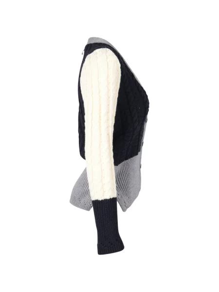 Cardigan Thom Browne tricotate gri