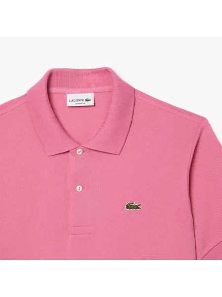 Lacoste Koszulka Polo Oryginał Petit Piqué różowa
