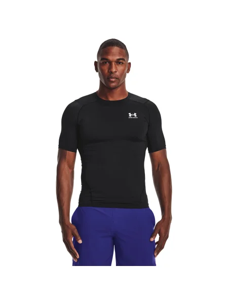 Tricou Under Armour Hg Armour Comp SS Black/ White M alb