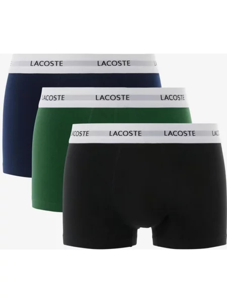 Bokserki Lacoste Court zielone niebieskie 3 sztuki XS czarne