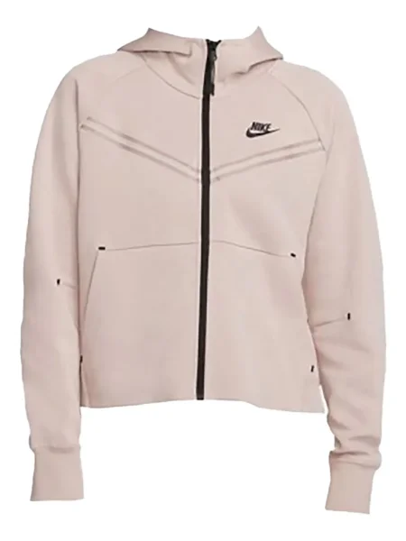 Флийс суичър с качулка Nike с качулка бродиран черно