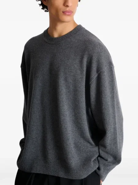 Pulover Balmain cu decolteu rotund gri