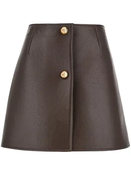 Fustă din piele Ferragamo maro