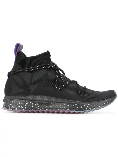 Sneakerși Puma din dantelă negru