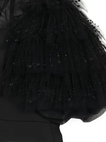Rochie midi Valentino Garavani cu volane negru