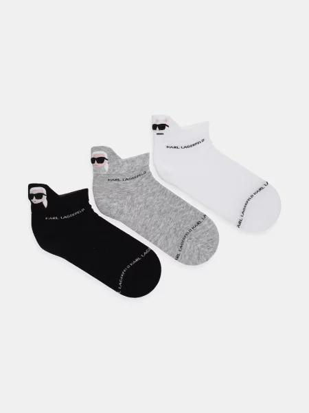 Чорапи Karl Lagerfeld 3 чифта сиво