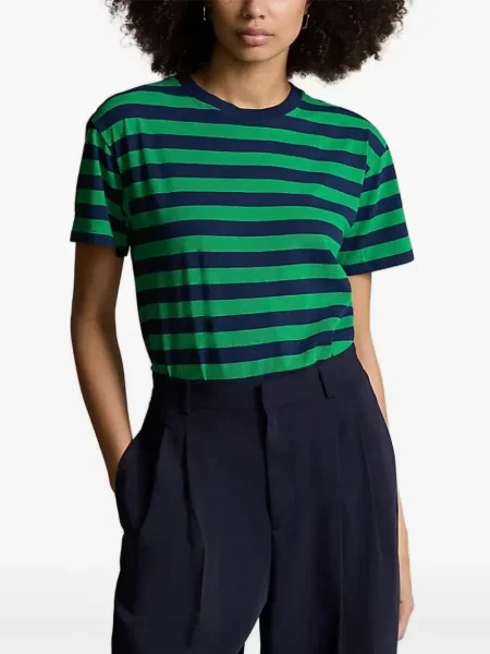 Плетени оребрен чорапи Polo Ralph Lauren с кръгло деколте оранжево