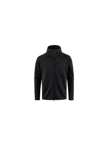 Fjällräven Abisko Grid Fleece Hoodie M Mężczyźni Bluzy i bluzy z kapturem Fjällräven Size: S czarny