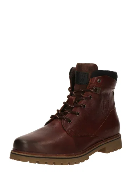 Bugatti Šnurovacie čižmy hnedá čierna