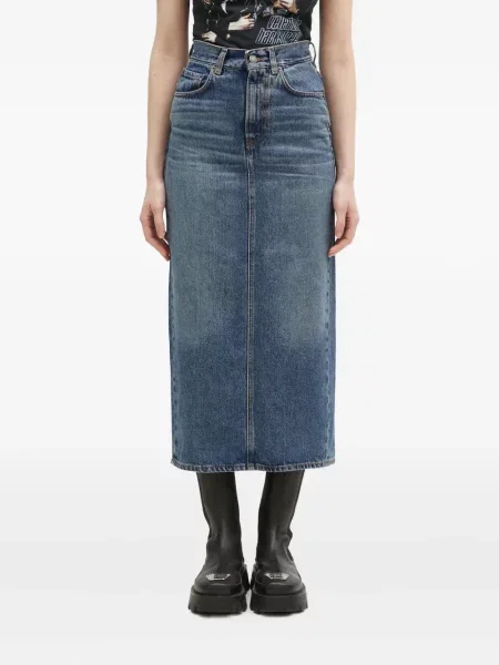 Fustă din denim Fiorucci până la genunchi albastru