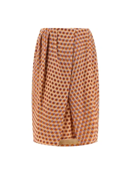 Jedwabna spódnica Dries Van Noten w grochy