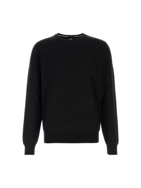 Sweter Boss wełniany czarny