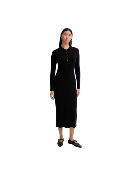 Sukienka midi Ps By Paul Smith wełniana czarna