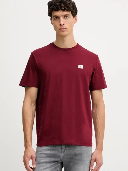 Тениска Calvin Klein Jeans с апликация черно