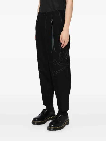 Pantaloni Mastermind Japan cu broderie negru